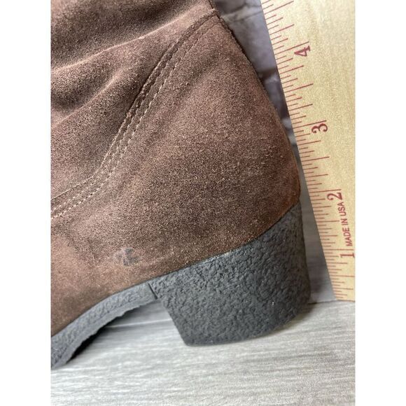 Aquatalia Marvin K Brown Suede Lace Up Block Heel Combat Boots Women 36EU/6M US - Picture 14 of 16